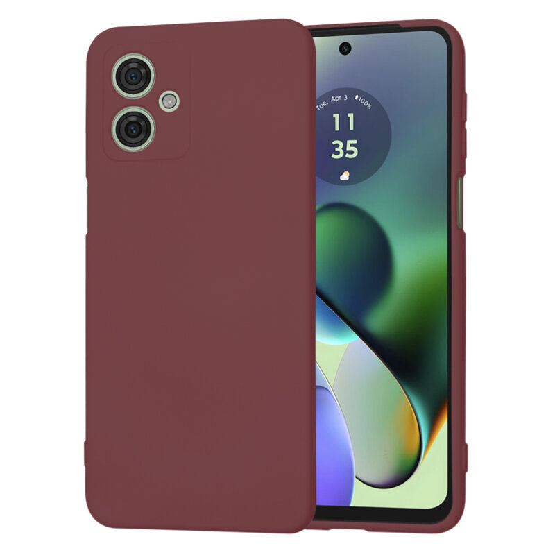 Husa silicon Motorola Moto G54 Power Edition Techsuit SoftFlex, bordo