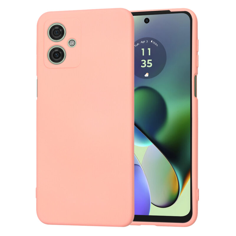 Husa silicon Motorola Moto G54 Power Edition Techsuit SoftFlex, roz