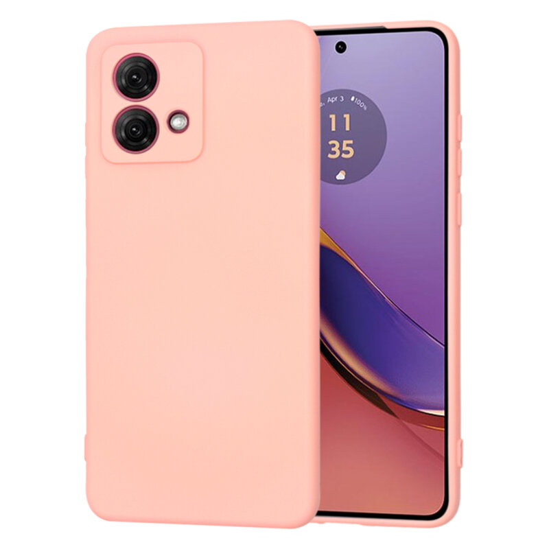 Husa silicon Motorola Moto G84 Techsuit SoftFlex, roz