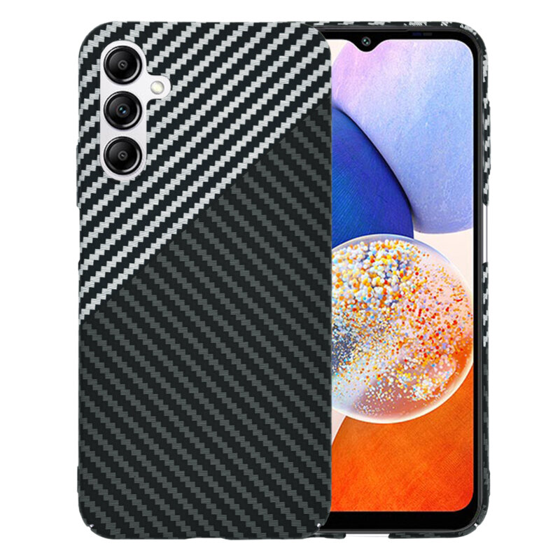 Husa Samsung Galaxy A14 5G Techsuit Carbonite FiberShell, gri