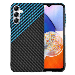 Husa Samsung Galaxy A14 5G Techsuit Carbonite FiberShell, bleu