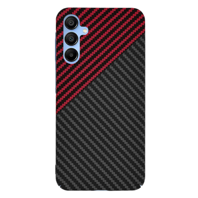 Husa Samsung Galaxy A15 5G Techsuit Carbonite FiberShell, rosu inchis