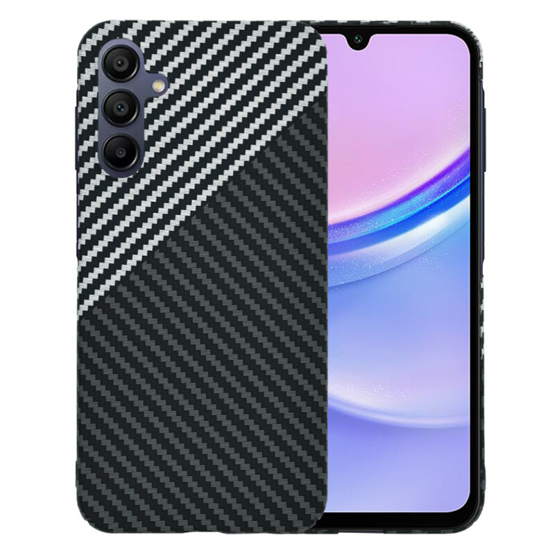 Husa Samsung Galaxy A15 4G Techsuit Carbonite FiberShell, gri