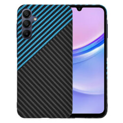 Husa Samsung Galaxy A15 4G Techsuit Carbonite FiberShell, bleu