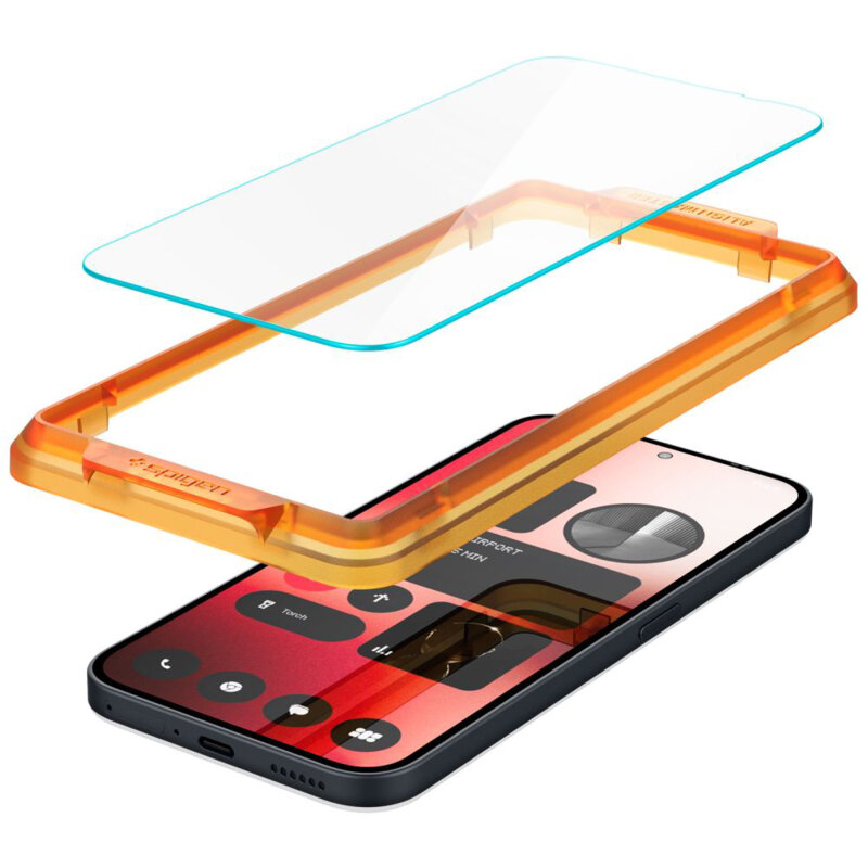 Folie sticla Nothing Phone (2a) Plus Spigen Glas.tR Align Master, transparenta