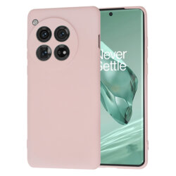 Husa silicon OnePlus 12 Techsuit SoftFlex, roz pudra