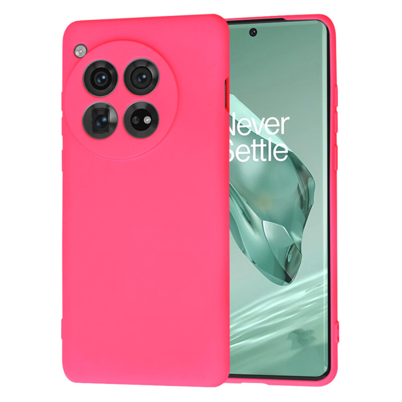 Husa silicon OnePlus 12 Techsuit SoftFlex, fucsia