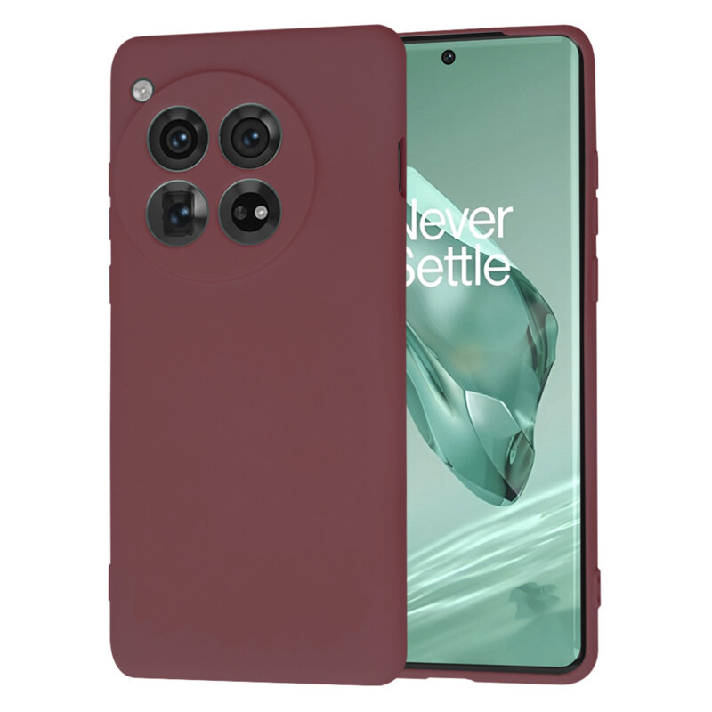 Husa silicon OnePlus 12 Techsuit SoftFlex, bordo