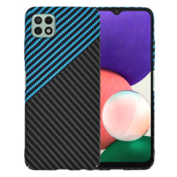 Husa Samsung Galaxy A22 5G Techsuit Carbonite FiberShell, bleu
