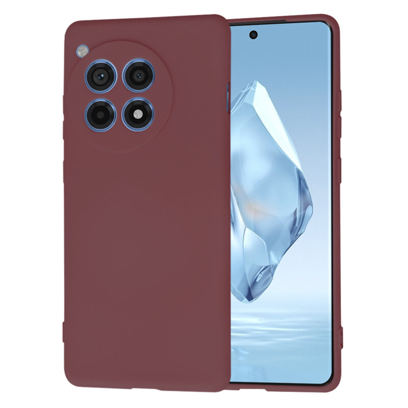 Husa silicon OnePlus 12R Techsuit SoftFlex, bordo