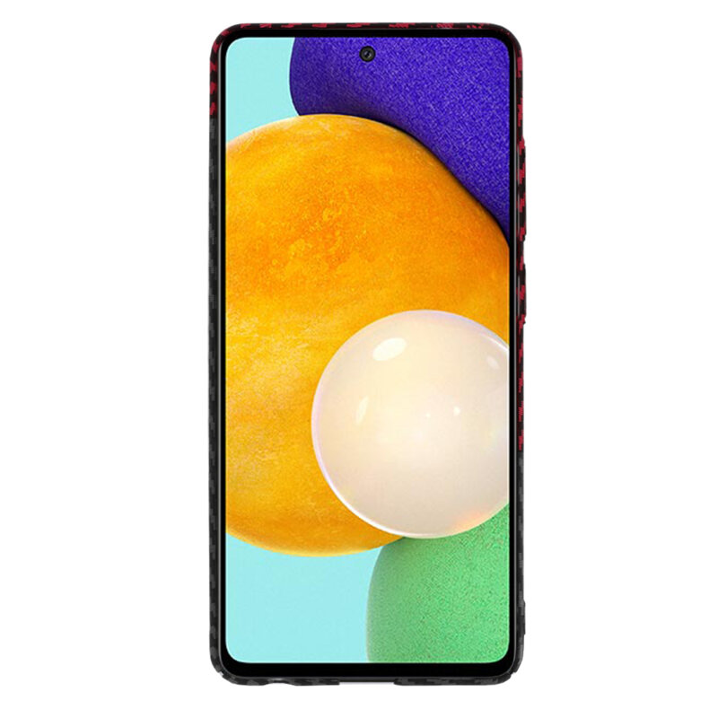 Husa Samsung Galaxy A52 5G Techsuit Carbonite FiberShell, rosu inchis