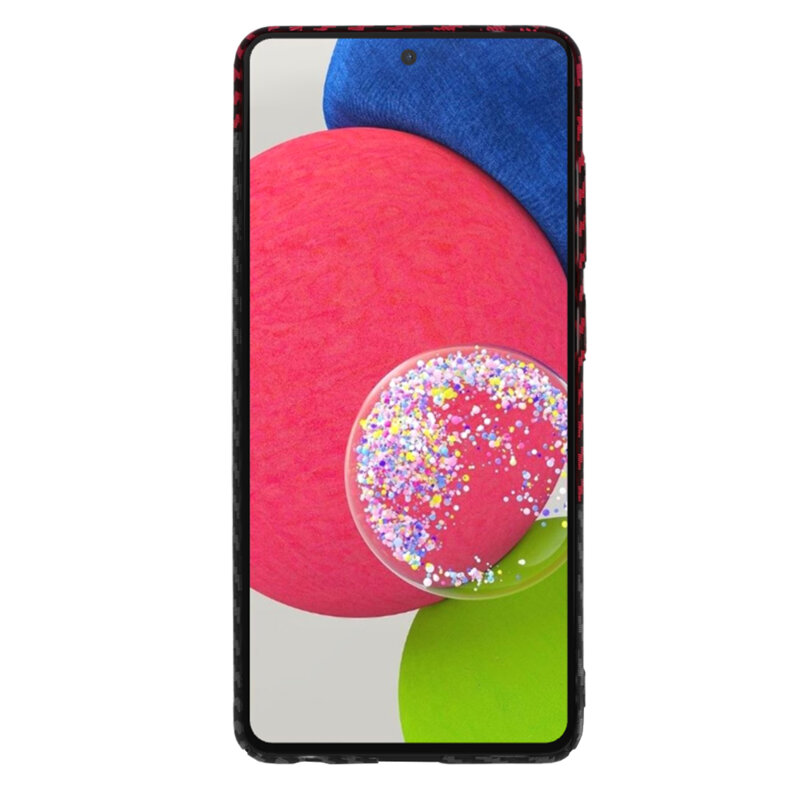 Husa Samsung Galaxy A52s 5G Techsuit Carbonite FiberShell, rosu inchis