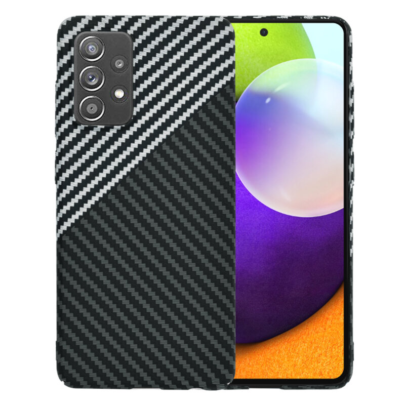 Husa Samsung Galaxy A52 4G Techsuit Carbonite FiberShell, gri
