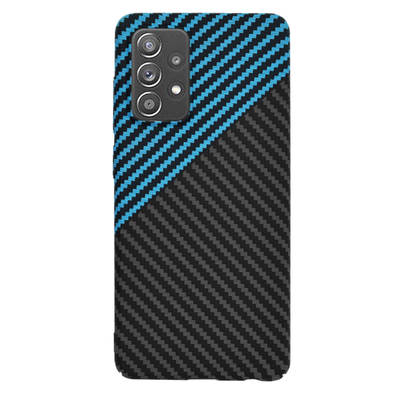 Husa Samsung Galaxy A52 4G Techsuit Carbonite FiberShell, bleu