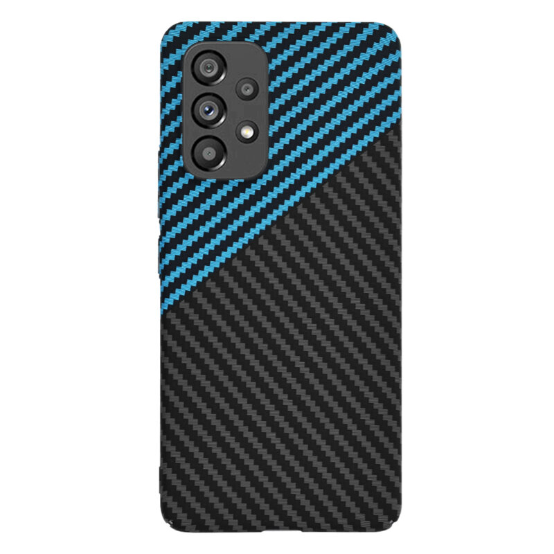 Husa Samsung Galaxy A53 5G Techsuit Carbonite FiberShell, bleu