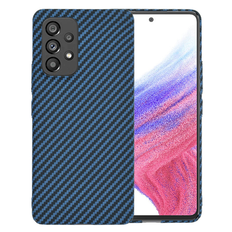 Husa Samsung Galaxy A53 5G Techsuit Carbonite FiberShell, cyan