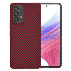 Husa Samsung Galaxy A53 5G Techsuit Carbonite FiberShell, rosu