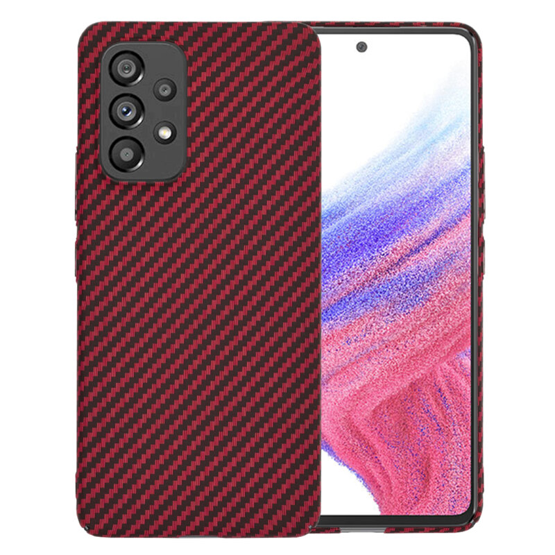 Husa Samsung Galaxy A53 5G Techsuit Carbonite FiberShell, rosu