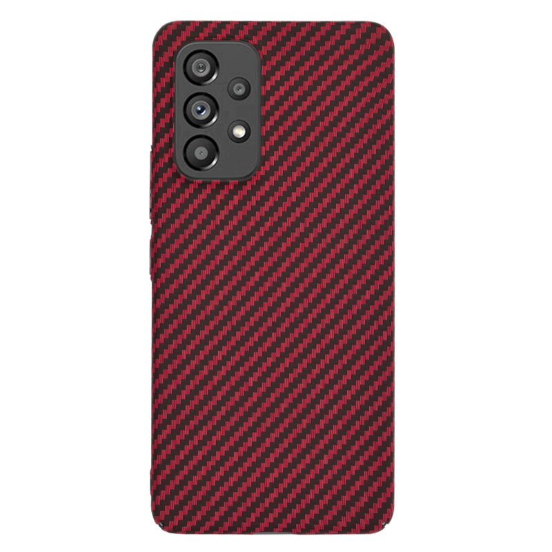 Husa Samsung Galaxy A53 5G Techsuit Carbonite FiberShell, rosu
