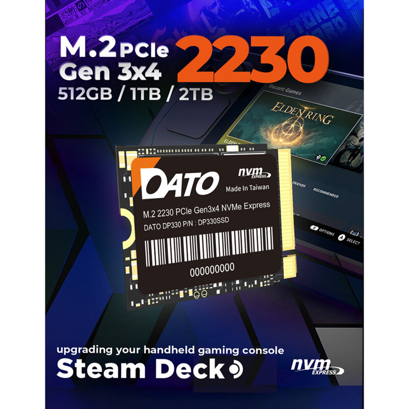SSD memorie interna 1TB Dato, PCIe Gen3x4, 2500MB/s, 2230