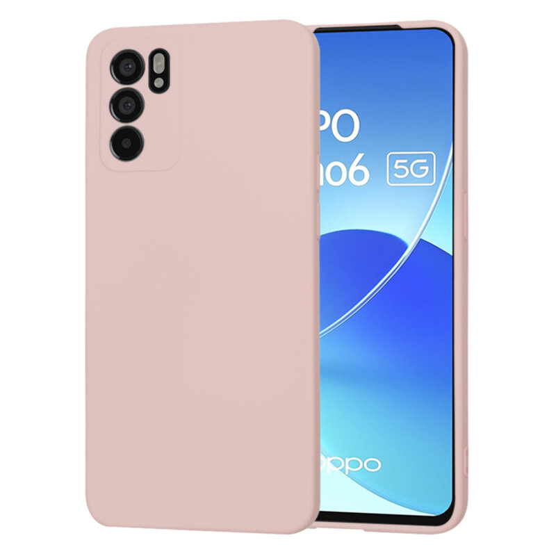 Husa silicon Oppo Reno6 5G Techsuit SoftFlex, roz pudra