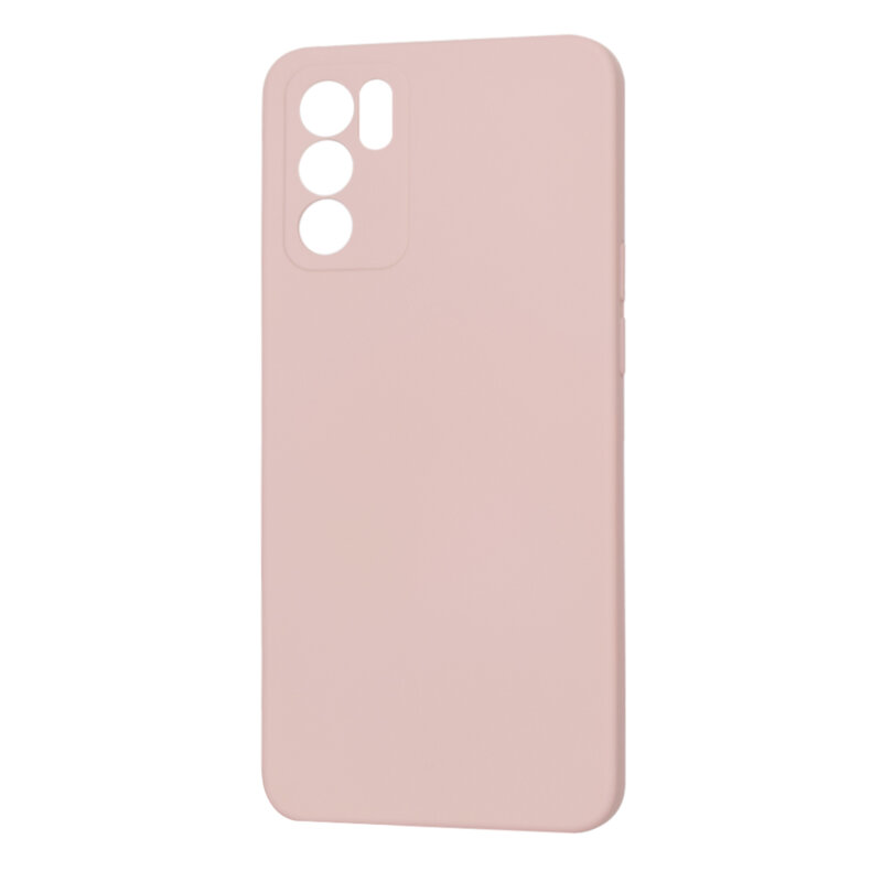 Husa silicon Oppo Reno6 5G Techsuit SoftFlex, roz pudra