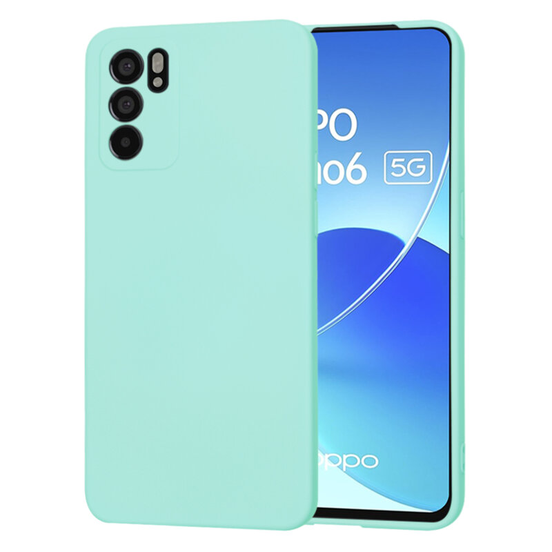 Husa silicon Oppo Reno6 5G Techsuit SoftFlex, turcoaz
