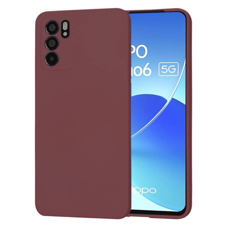 Husa silicon Oppo Reno6 5G Techsuit SoftFlex, bordo