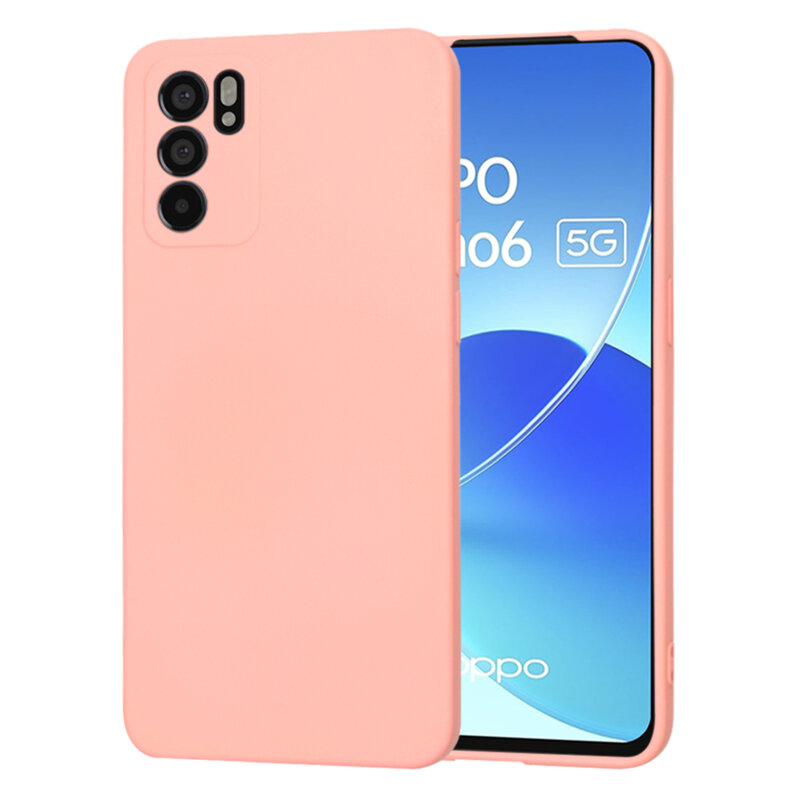 Husa silicon Oppo Reno6 5G Techsuit SoftFlex, roz
