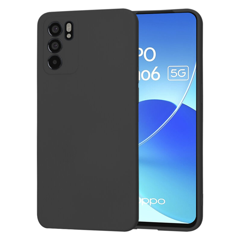 Husa silicon Oppo Reno6 5G Techsuit SoftFlex, negru
