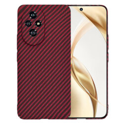 Husa Honor 200 Techsuit Carbonite FiberShell, rosu