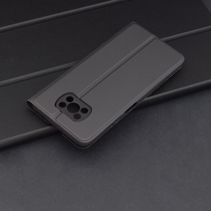 Husa Xiaomi Poco X3 Techsuit Magskin Book, negru