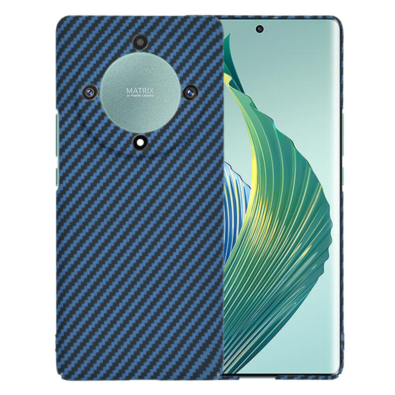 Husa Honor Magic5 Lite Techsuit Carbonite FiberShell, cyan
