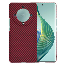 Husa Honor Magic5 Lite Techsuit Carbonite FiberShell, rosu
