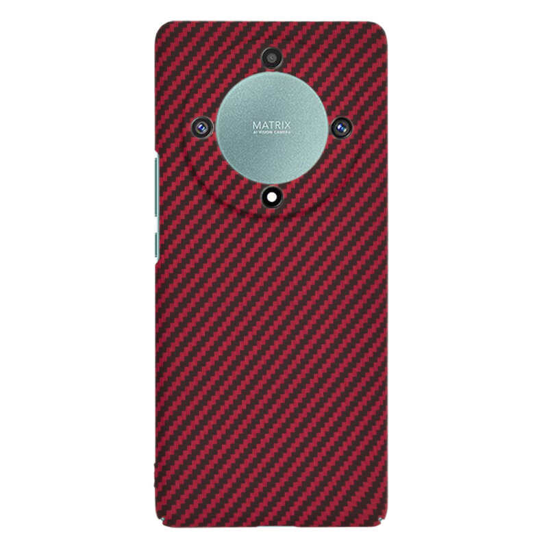 Husa Honor Magic5 Lite Techsuit Carbonite FiberShell, rosu