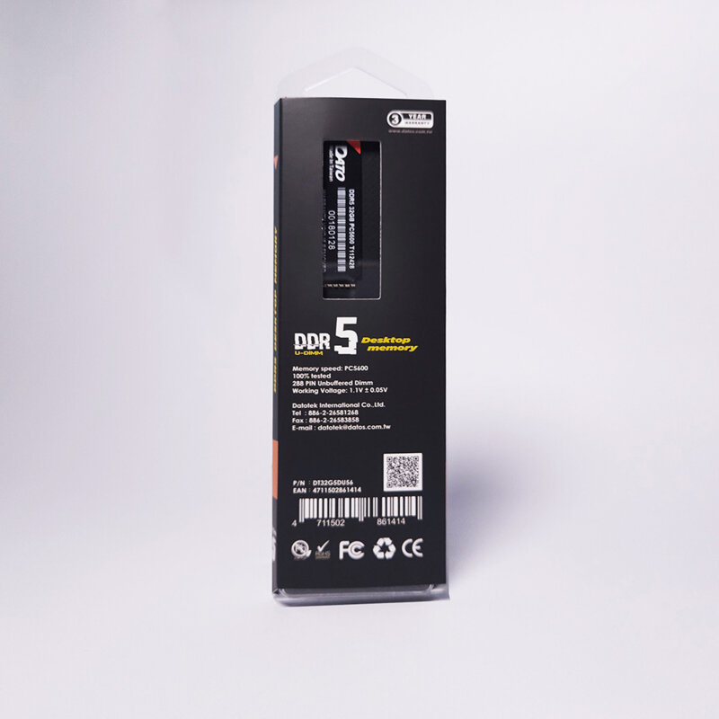 Memorie DDR5, 8GB, RAM, 4800MHz desktop Dato, DT8G5DU48, negru