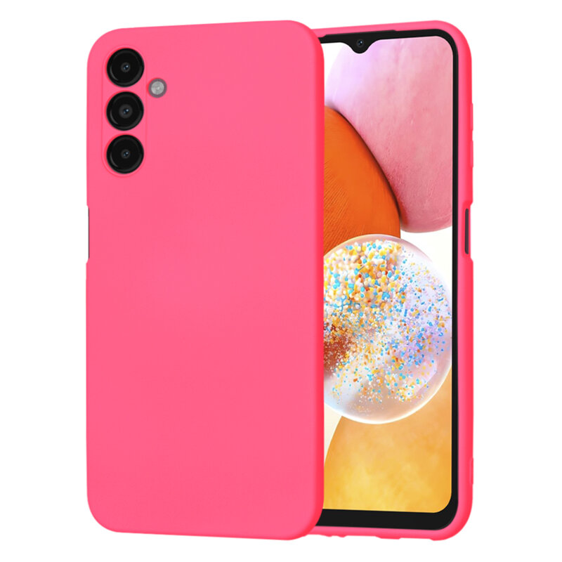 Husa silicon Samsung Galaxy A14 4G Techsuit SoftFlex, fucsia