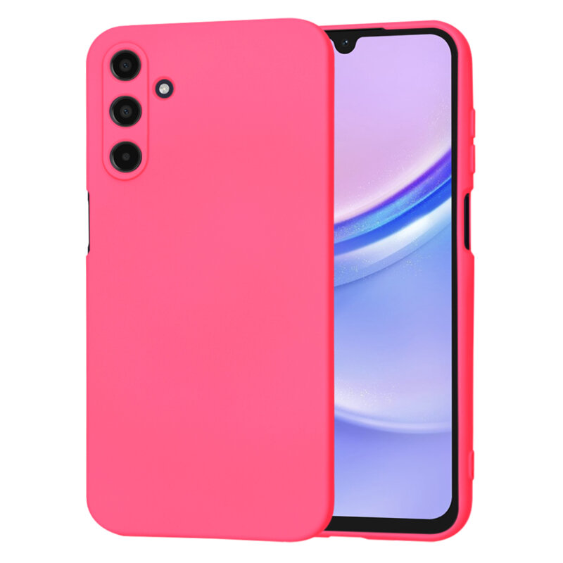 Husa silicon Samsung Galaxy A15 4G Techsuit SoftFlex, fucsia