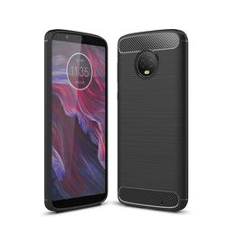 Husa Motorola Moto G6 Plus TPU Carbon Negru