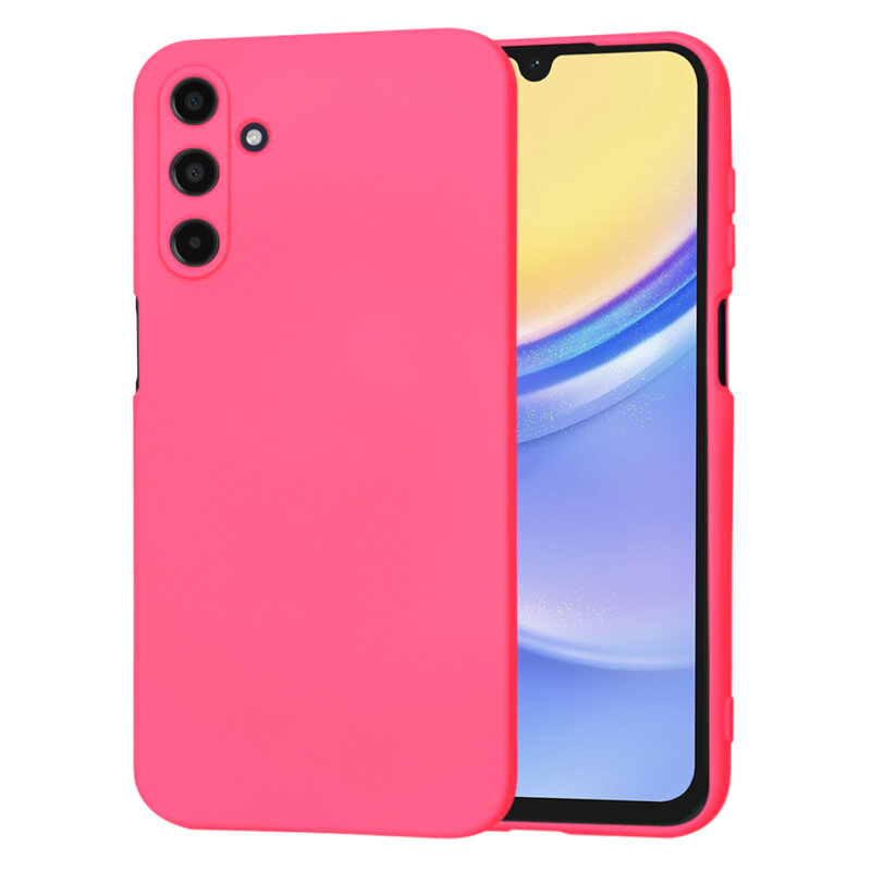 Husa silicon Samsung Galaxy A15 5G Techsuit SoftFlex, fucsia