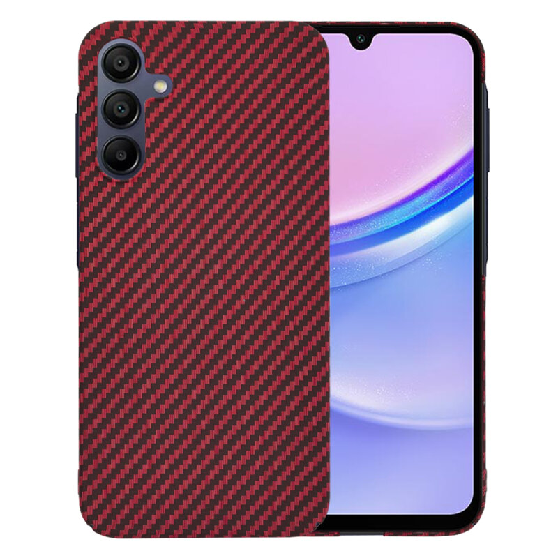 Husa Samsung Galaxy A15 4G Techsuit Carbonite FiberShell, rosu
