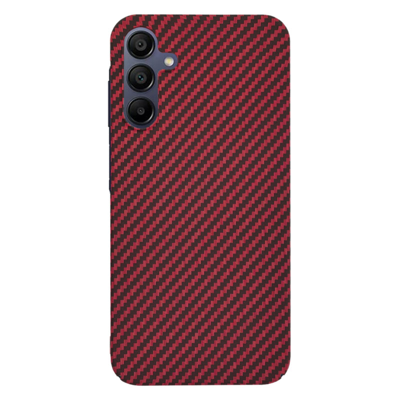 Husa Samsung Galaxy A15 4G Techsuit Carbonite FiberShell, rosu