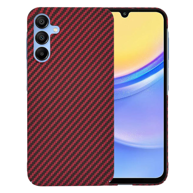 Husa Samsung Galaxy A15 5G Techsuit Carbonite FiberShell, rosu