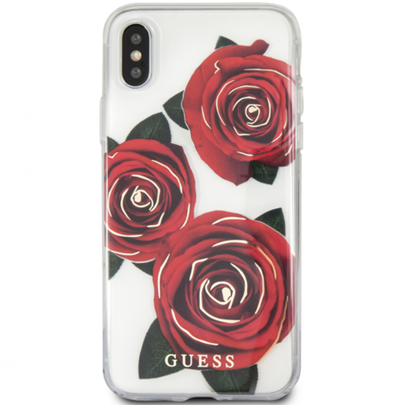 Carcasa iPhone X, iPhone 10 Originala Guess - Roses GUHCPXROSTR