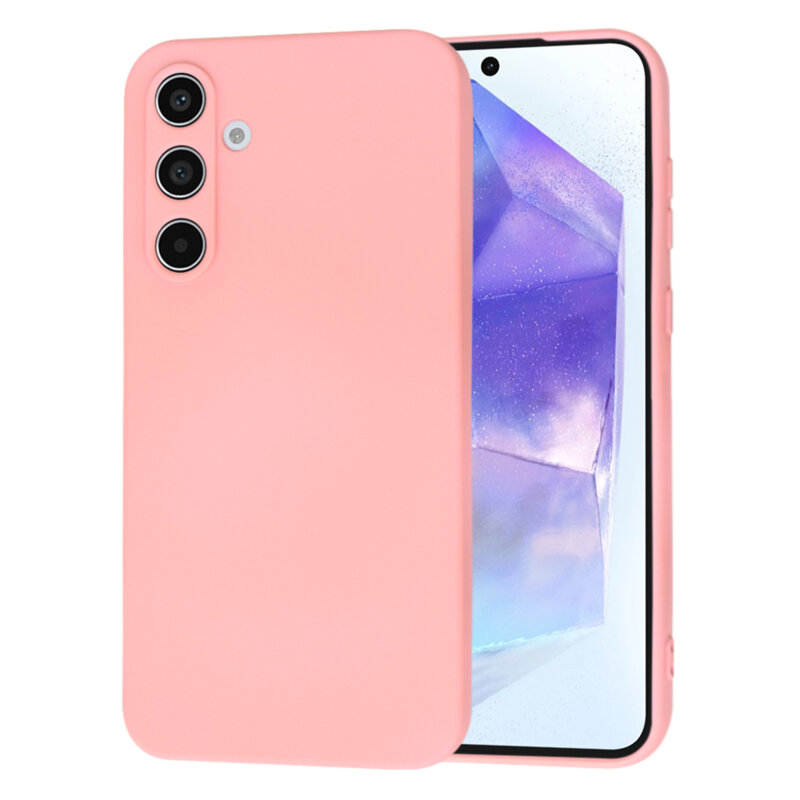 Husa silicon Samsung Galaxy A55 5G Techsuit SoftFlex, roz