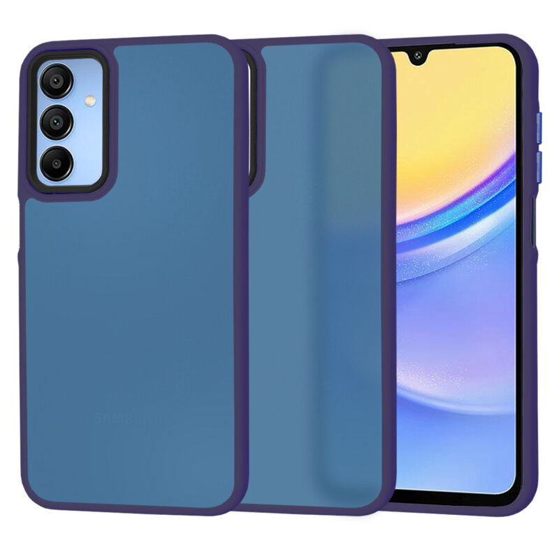 Husa Samsung Galaxy A15 5G Techsuit HaloFrost Series, bleumarin