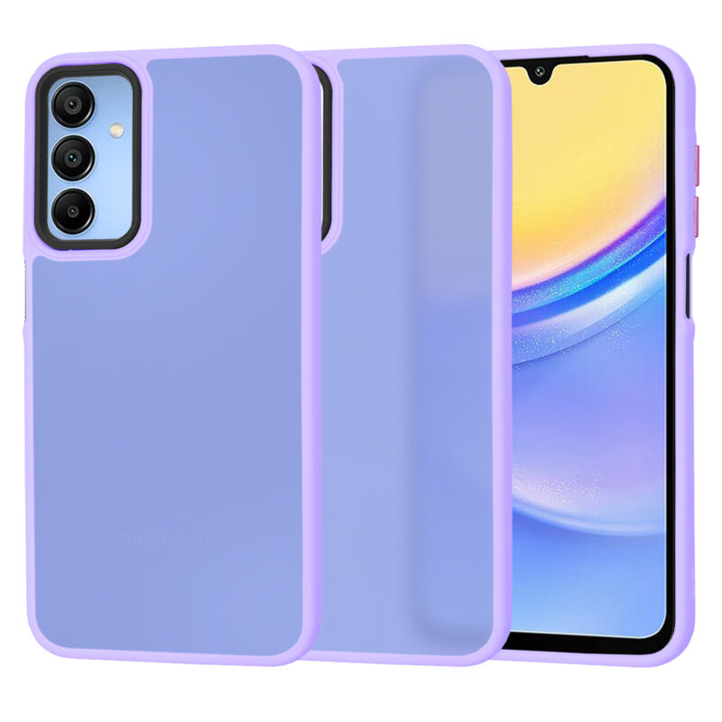 Husa Samsung Galaxy A15 5G Techsuit HaloFrost Series, mov deschis
