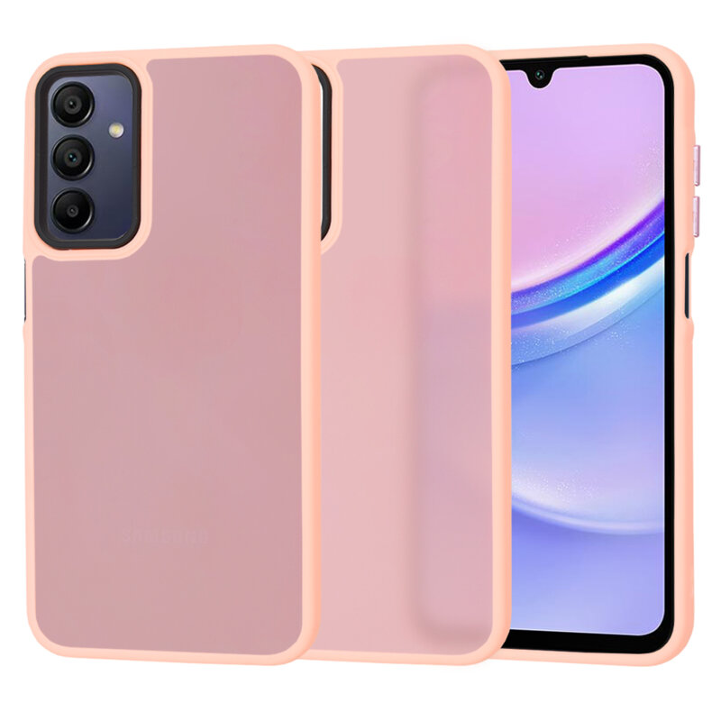 Husa Samsung Galaxy A15 4G Techsuit HaloFrost Series, roz