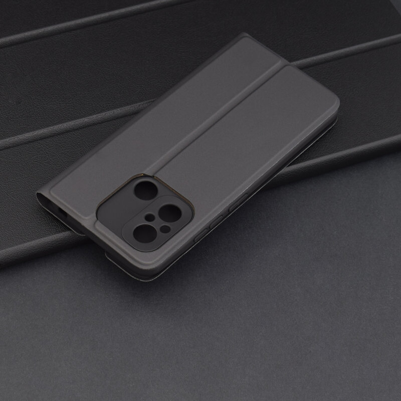 Husa Xiaomi Redmi 12C Techsuit Magskin Book, negru