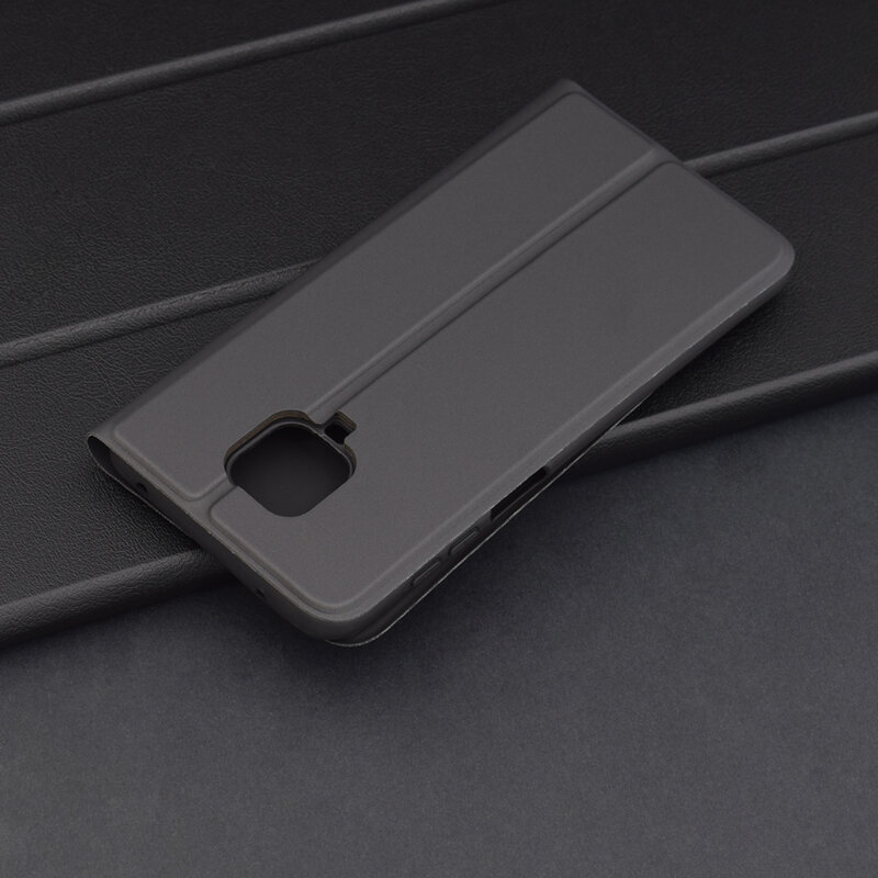 Husa Xiaomi Redmi Note 9S Techsuit Magskin Book, negru